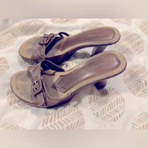 Maurices Brown Slip On Heels